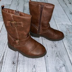 Carters brown zip up riding boots- toddler 10